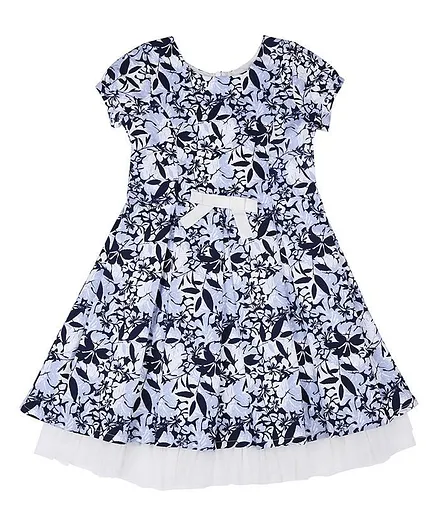 GINI & JONY Short Sleeves Floral Print Dress - Blue