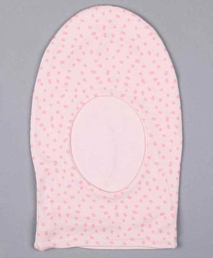 Grandma's Premium Monkey Cap Dot Print Pink - Diameter 10 cm