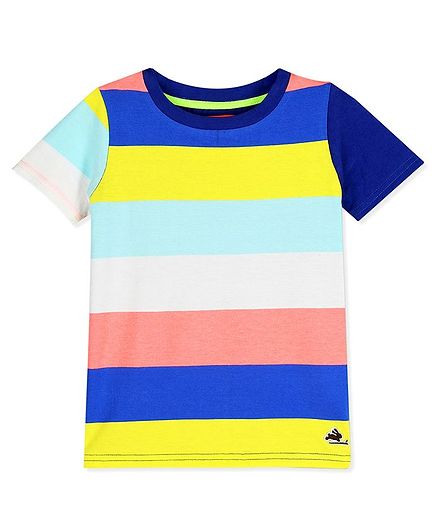 Cherry Crumble By Nitt Hyman Half Sleeves Striped T-Shirt - Multi