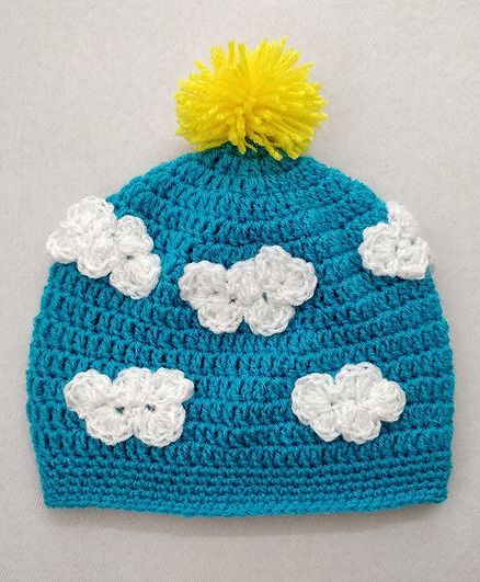 Knit Masters Cloud Design Cap - Blue