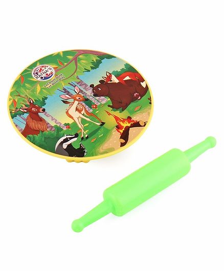 Ratnas Printed Rolling Pin Set (Colour & Print May Vary)