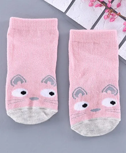 Cutewalk By Babyhug Anti Bacterial Ankle Length Socks - Pink