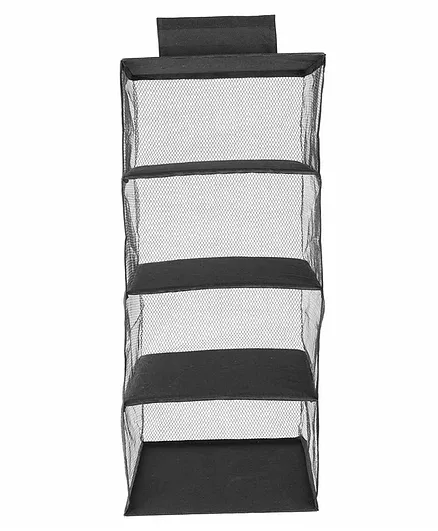 My Gift Booth Wardrobe Organizer 4 Shelves - Black