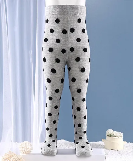 Mustang Footed Tights Polka Dot Design - Grey