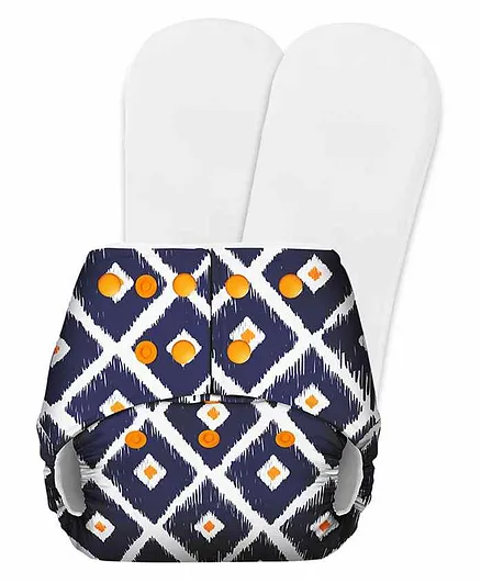 SuperBottoms Basic Pocket Diaper with 2 Inserts - Navy Blue