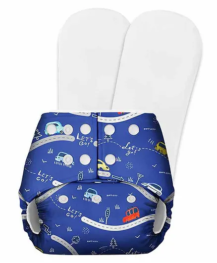 SuperBottoms Basic Pocket Diaper with 2 Inserts - Royal Blue