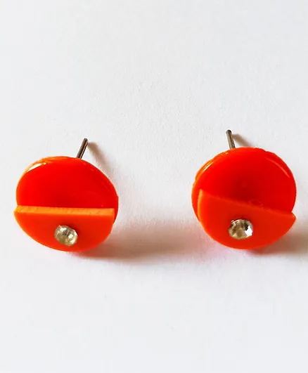 Kidcetra One Bead Detailed Earrings - Red
