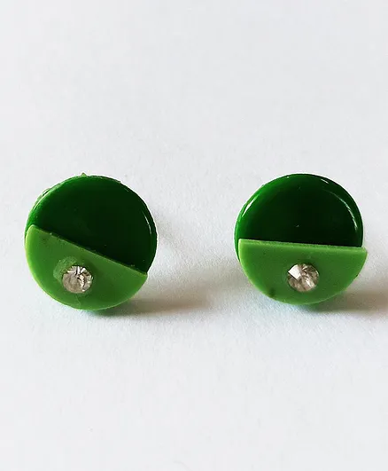 Kidcetra One Bead Detailed Earrings - Green