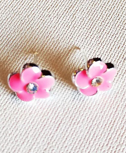Kidcetra Flower Design Earrings - Pink
