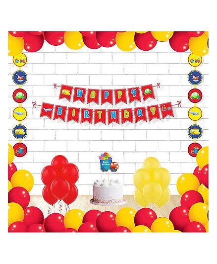 Untumble Vehicle Theme Birthday Kit - Pack of 23