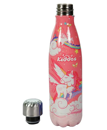 Smily Kiddos Water Bottle Unicorn Theme Pink - 500 ml