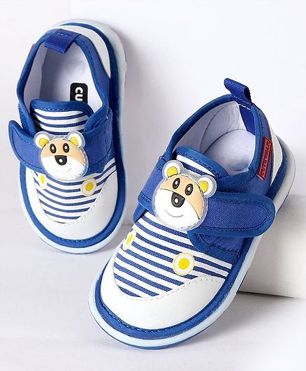 Cute Walk by Babyhug Casual Shoes Teddy Patch - Blue
