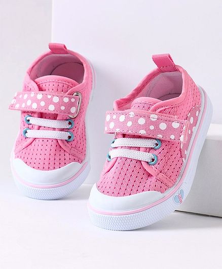 Cute Walk by Babyhug Casual Shoes Polka Dot Print - Pink