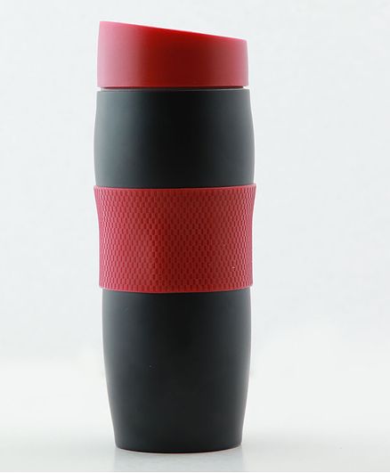 PIX Stainless Steel Mug with Lid Red Black - 400 ml