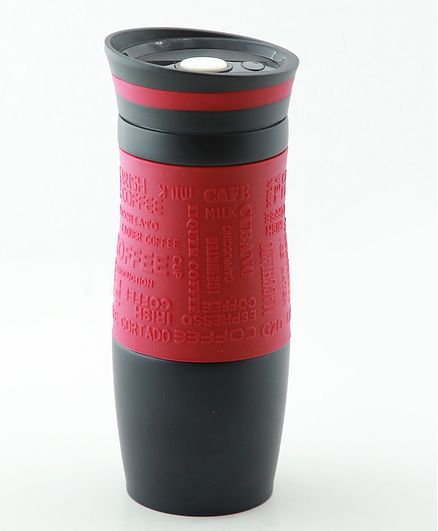 PIX Stainless Steel Mug with Lid Red Black - 450 ml