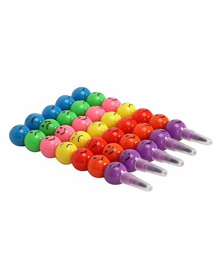 Passion Petals Stackable Smiley Crayon Pens Pack of 1 - 5 Pieces