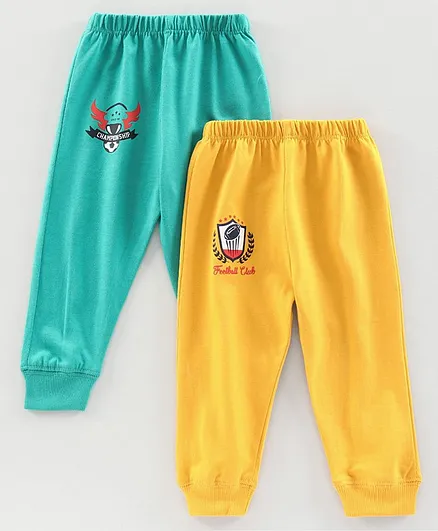 Simply Full Length Lounge Pants Pack of 2 - Green Yellow