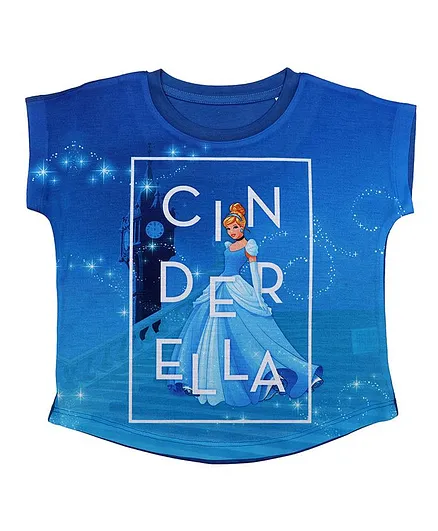 Disney By Crossroads Short Sleeves Disney Princess Graphic Print T-Shirt - Royal Blue