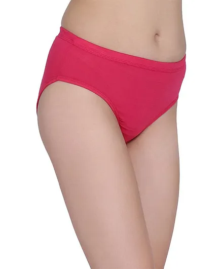 Fashiol Cotton Soft Breathable Stretchy Low Waist Panties - Red