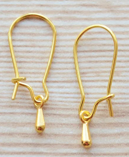 Pretty Ponytails Simple Hoop Earrings - Gold