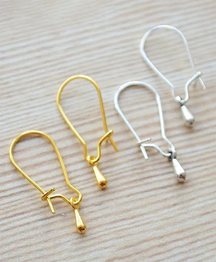 Pretty Ponytails 2 Pairs Of Minimalist Hoop Earrings - Golden Silver
