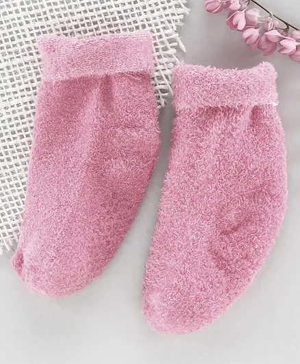 Cutewalk By Babyhug Anti Bacterial Winter Socks - Pink