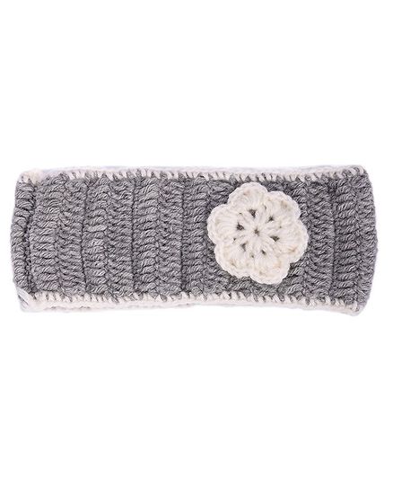 My Meo Flower Ear Warmer Cap - Grey