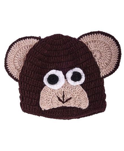 My Meo Monkey Design Cap - Brown