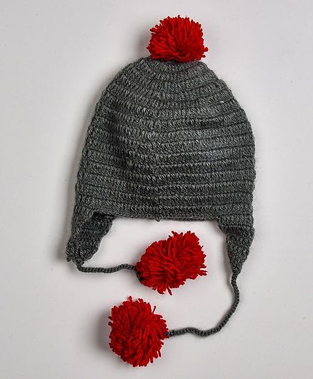 My Meo Pompom Baby Cap - Grey