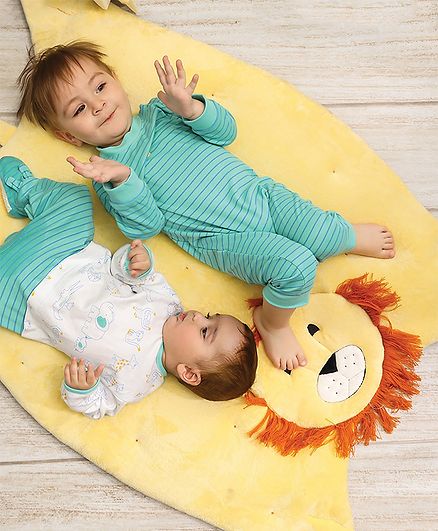 Mi Arcus Mimosa Roar Knitted Play Mat - Yellow
