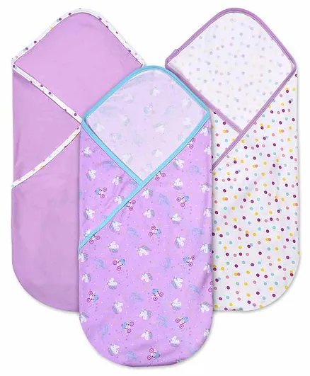 Mi Arcus Muffle Wrap Unicorn Pack of 3 - Purple & White