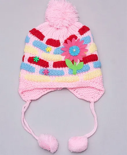 TMW Kids Flower Detailed Cap - Light Pink