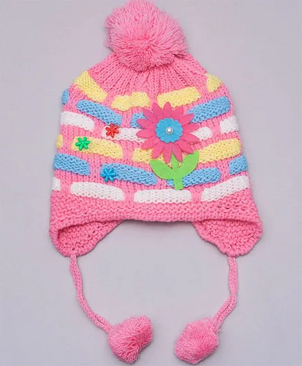 TMW Kids Flower Detailed Cap - Pink