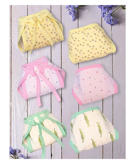 Lollipop Lane Foam Cushioned Cloth Diapers With Adjustable String Newborn - Pack of 3