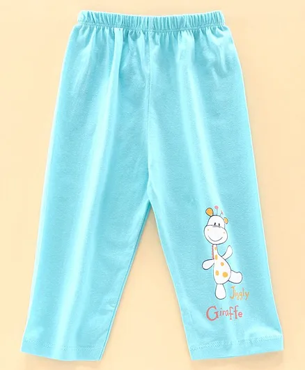 Tango Full Length Pajama Giraffe Print - Blue