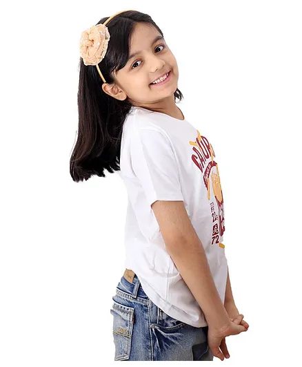 Little Hip Boutique Sequin Flower Decor Hair Band - Gold