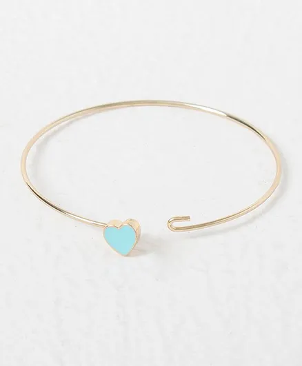 Little Hip Boutique Heart Golden Bracelet - Blue & Golden