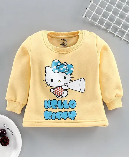Bodycare Full Sleeves Tee Hello Kitty Print - Yellow