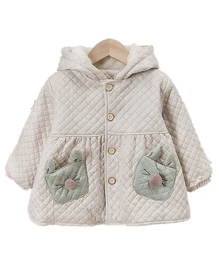 Kookie Kids Full Sleeve Hoodie - Beige