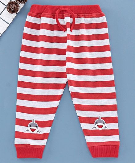 Mom's Love Full Length Striped Lounge Pant- Red