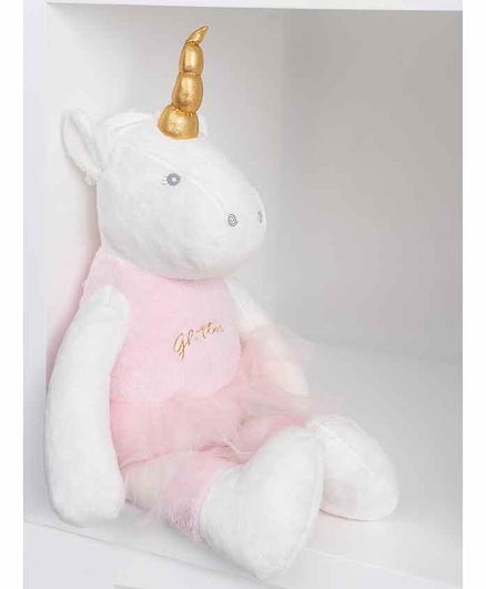 Mi Arcus Uniglow Mummy Unicorn Soft Toy White Pink - Height 55 cm