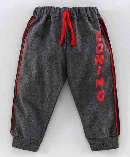 Ojos Full length Lounge Pant Text Print - Grey