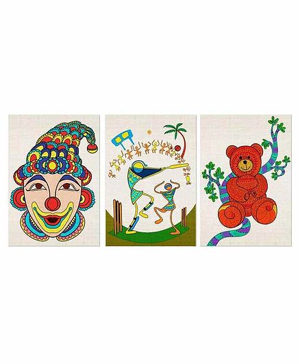 Wondrbox Indian Fork Art Coloring Kit - Multicolour