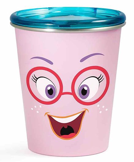 Rabitat Stainless Steel Tumbler with Training Lid Pink - 410 ml