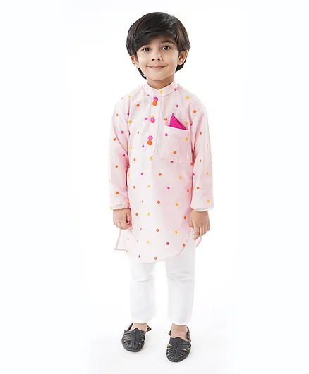 Kirti Agarwal Pret N Couture Varsha Showering Trends Full Sleeves Embroidered Kurta With Pajama