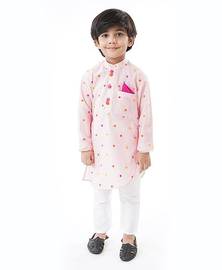 Kirti Agarwal Pret N Couture Varsha Showering Trends Full Sleeves Embroidered Kurta With Pajama