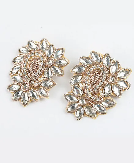 Asthetika Buti Floral 2 Hair Clips - Silver