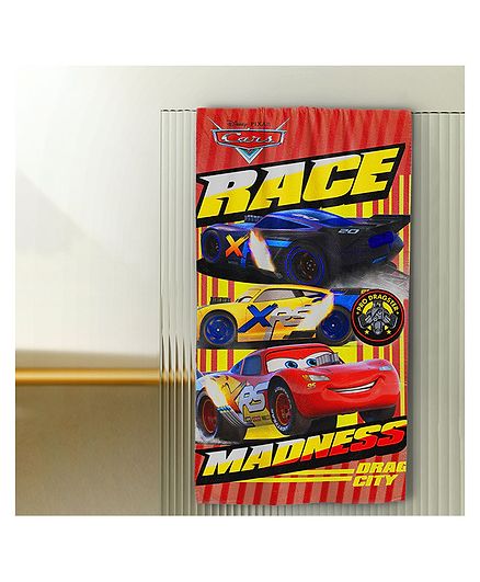 Sassoon Cotton Kids Towel Disney Pixar Car Print - Multicolour