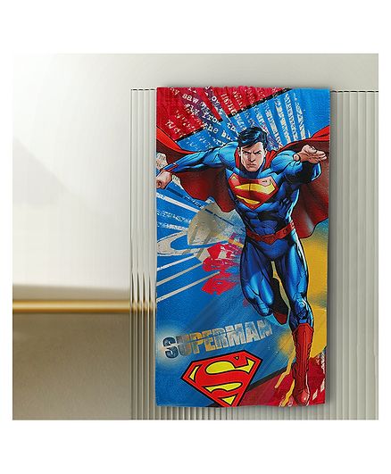 Sassoon Superman Printed Bath Towel with Gift Box - Multicolor