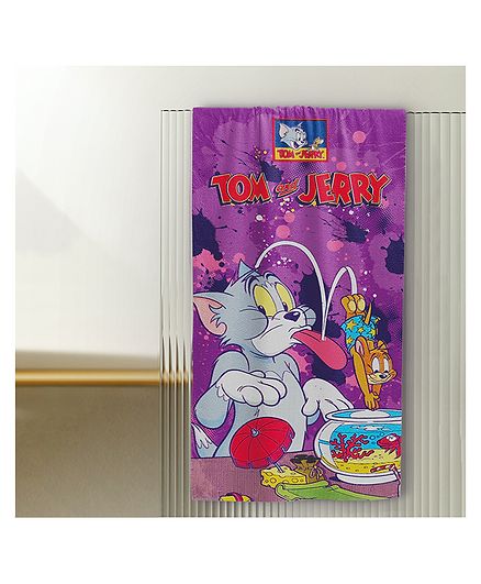 Sassoon Tom & Jerry Printed Bath Towel with Gift Box - Multicolor